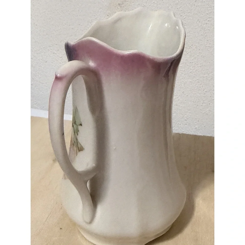 Vintage Lusterware Floral Made in Germany Mini Creamer Pitcher 5